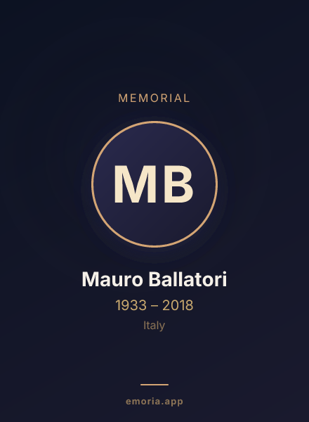Memorial portrait of Mauro Ballatori