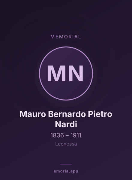 Memorial portrait of Mauro Bernardo Pietro Nardi