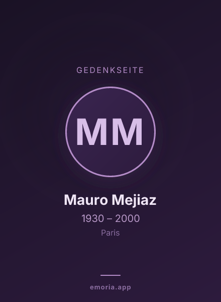 Gedenkportrait von Mauro Mejiaz
