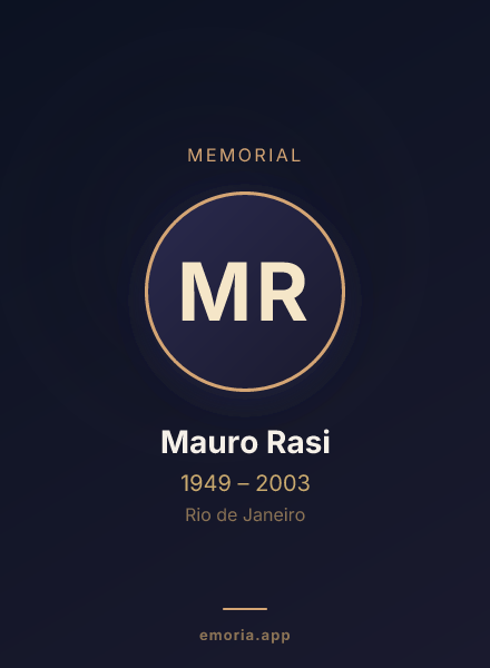 Memorial portrait of Mauro Rasi