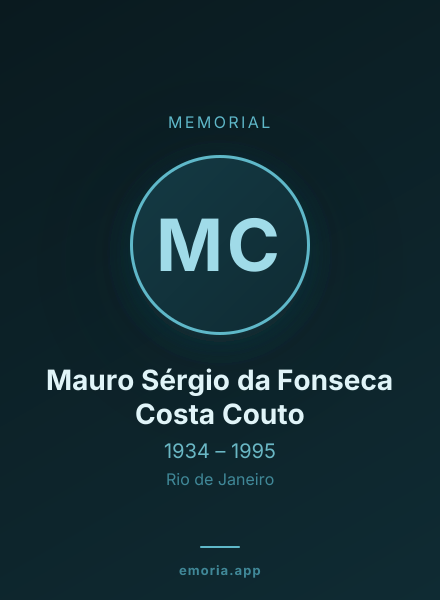 Memorial portrait of Mauro Sérgio da Fonseca Costa Couto