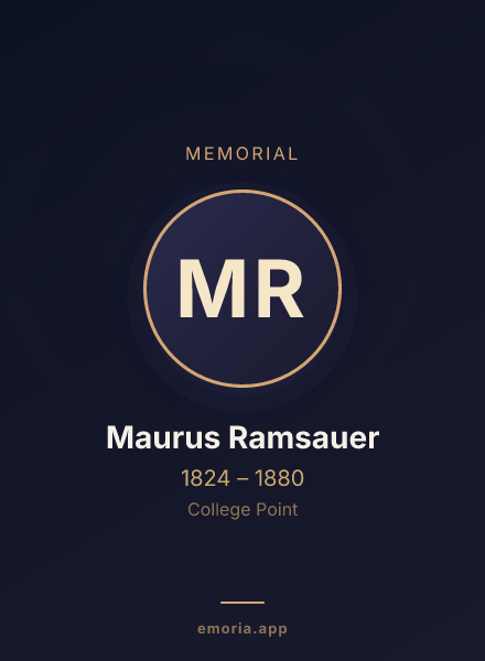Memorial portrait of Maurus Ramsauer