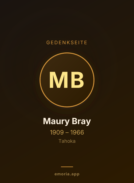 Gedenkportrait von Maury Bray