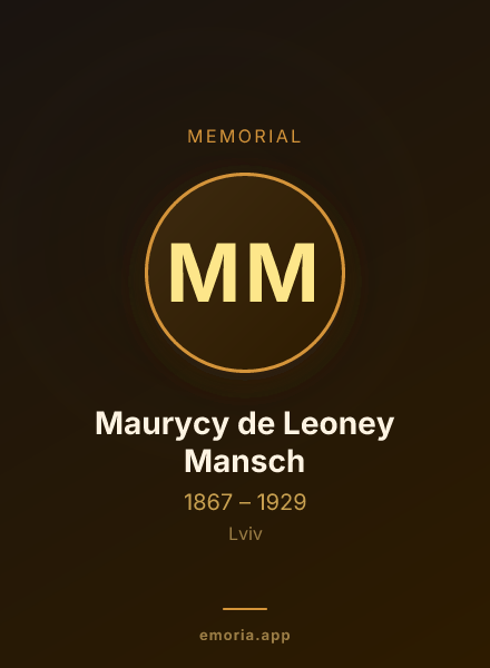 Memorial portrait of Maurycy de Leoney Mansch