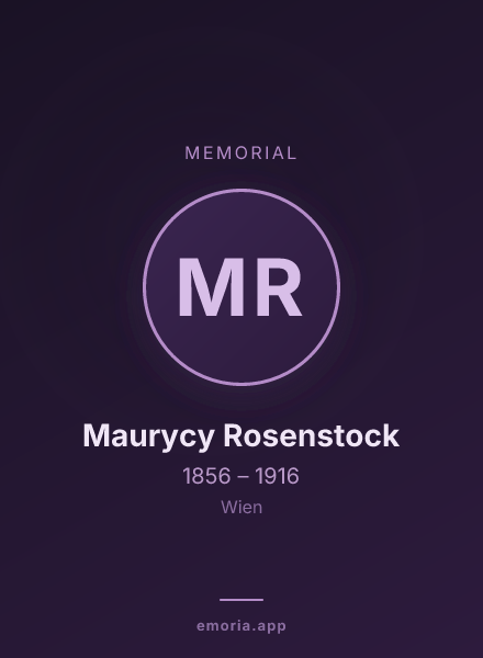 Memorial portrait of Maurycy Rosenstock
