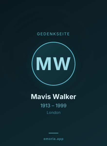 Gedenkportrait von Mavis Walker