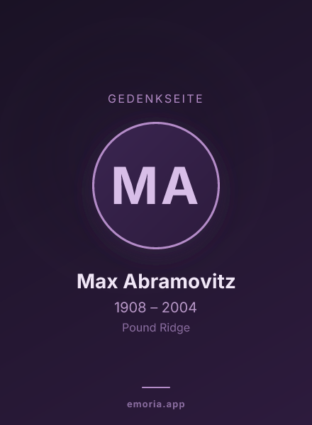 Gedenkportrait von Max Abramovitz