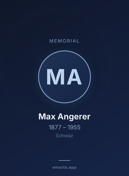 Memorial portrait of Max Angerer