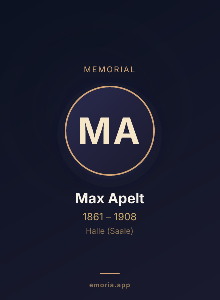 Memorial portrait of Max Apelt