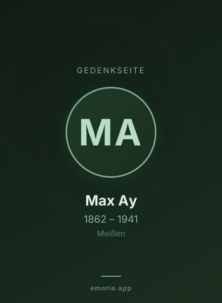Gedenkportrait von Max Ay