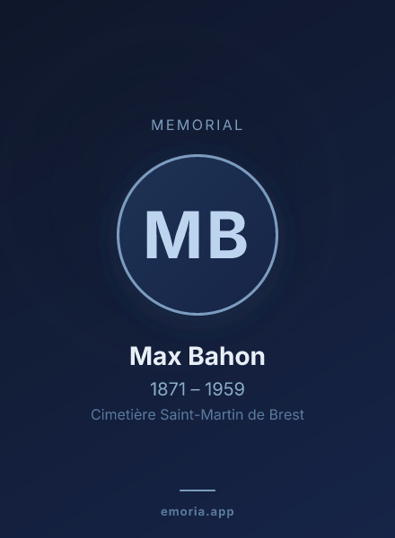 Memorial portrait of Max Bahon