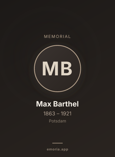 Memorial portrait of Max Barthel