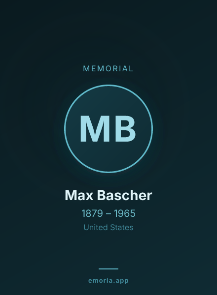 Memorial portrait of Max Bascher