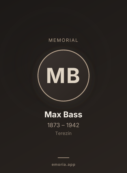 Memorial portrait of Max Bass