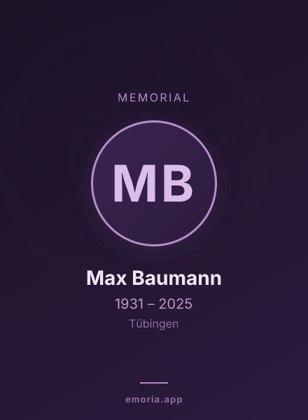 Memorial portrait of Max Baumann