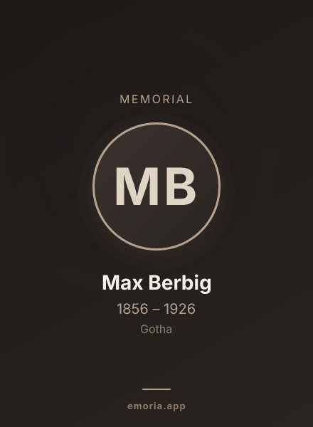 Memorial portrait of Max Berbig