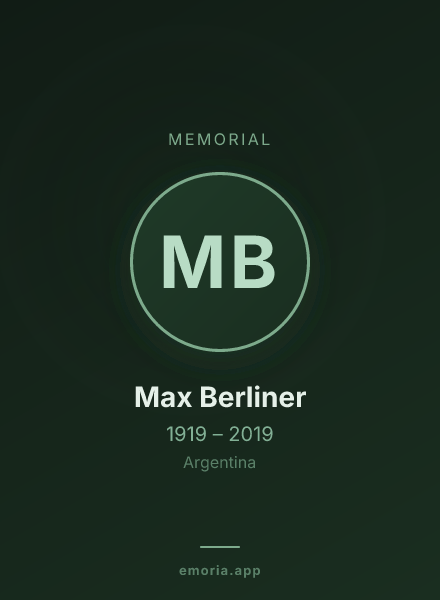 Memorial portrait of Max Berliner