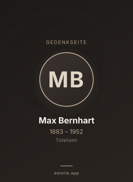 Gedenkportrait von Max Bernhart