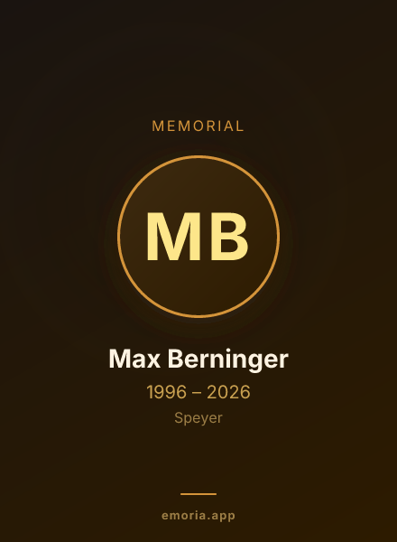 Memorial portrait of Max Berninger