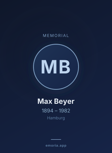 Memorial portrait of Max Beyer
