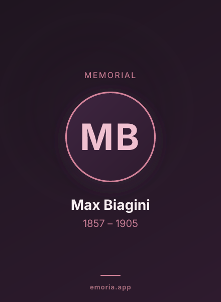 Memorial portrait of Max Biagini