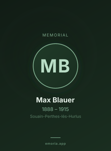 Memorial portrait of Max Blauer