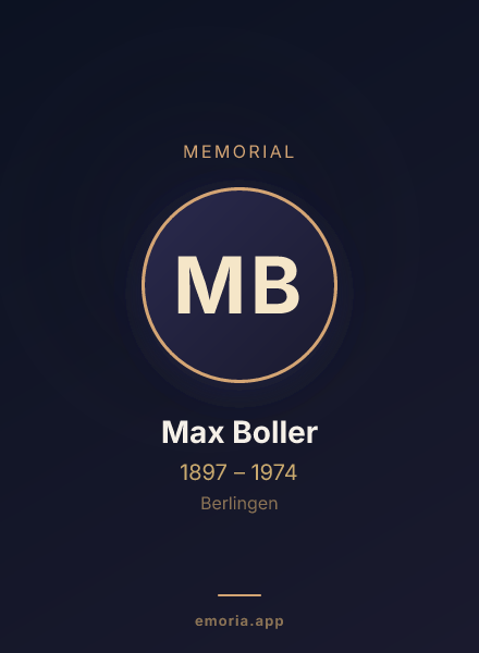 Memorial portrait of Max Boller