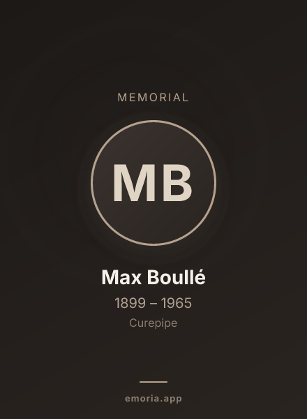 Memorial portrait of Max Boullé