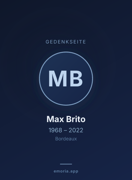 Gedenkportrait von Max Brito