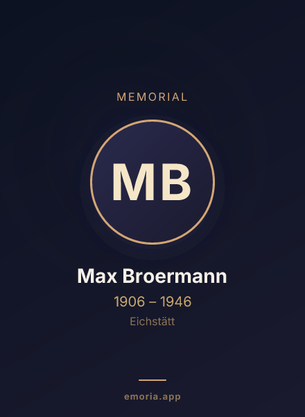 Memorial portrait of Max Broermann