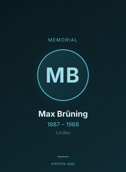 Memorial portrait of Max Brüning