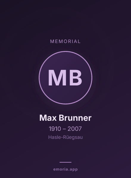 Memorial portrait of Max Brunner