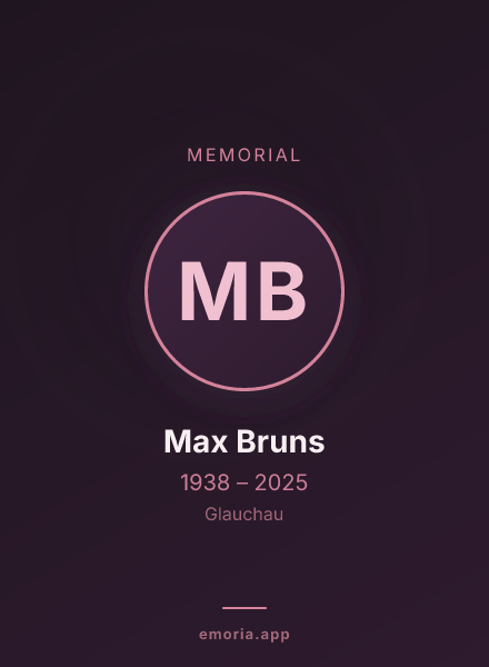 Memorial portrait of Max Bruns