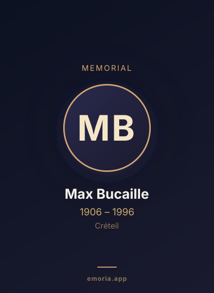 Memorial portrait of Max Bucaille