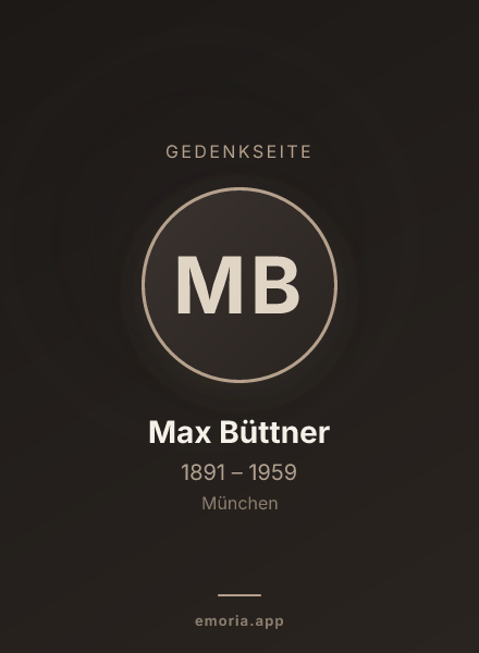 Gedenkportrait von Max Büttner