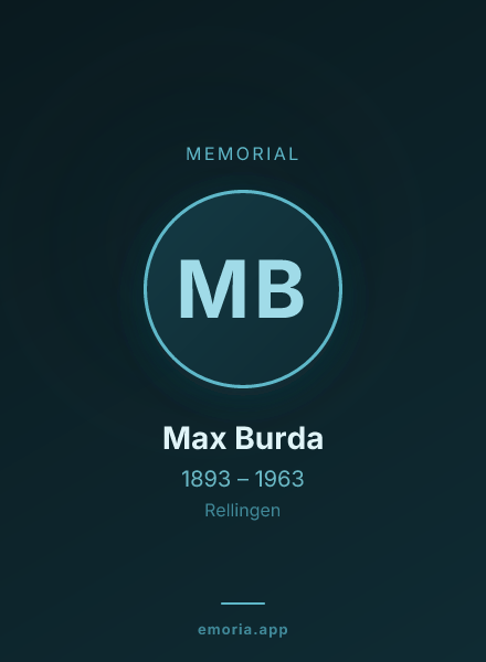 Memorial portrait of Max Burda