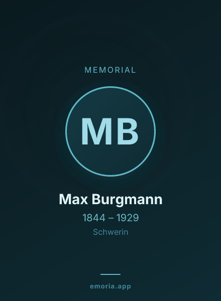 Memorial portrait of Max Burgmann
