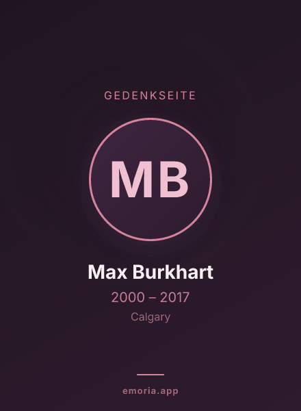 Gedenkportrait von Max Burkhart