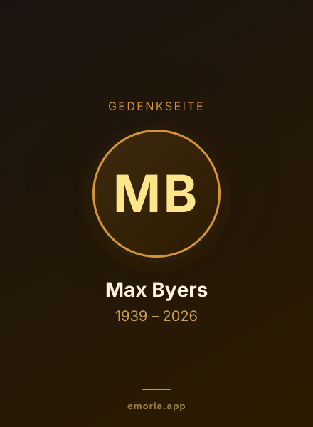 Gedenkportrait von Max Byers