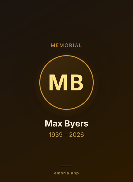 Memorial portrait of Max Byers