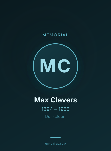 Memorial portrait of Max Clevers