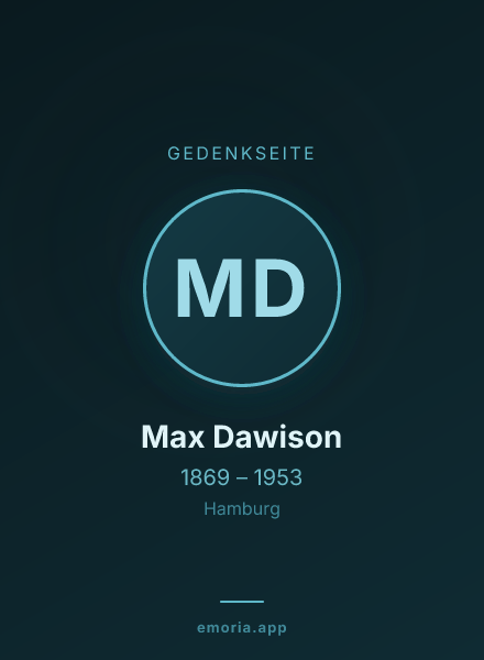 Gedenkportrait von Max Dawison