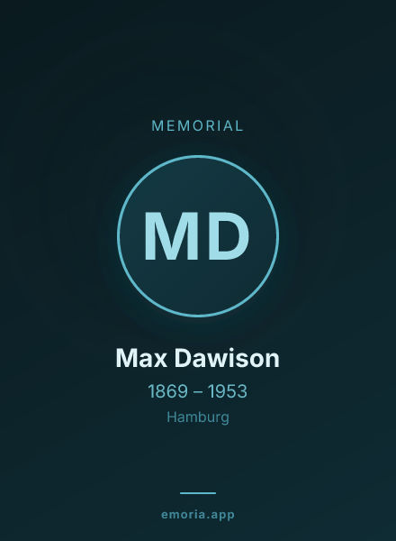Memorial portrait of Max Dawison