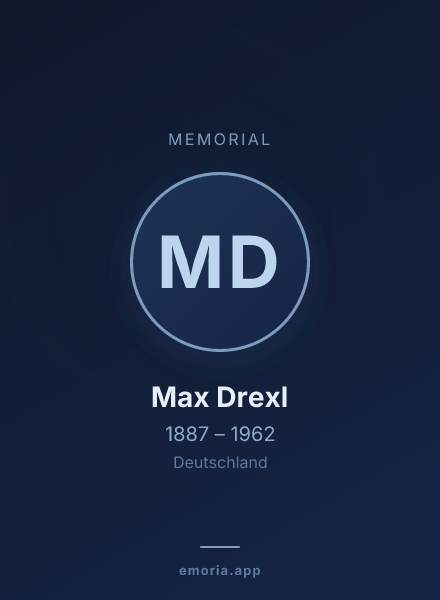Memorial portrait of Max Drexl