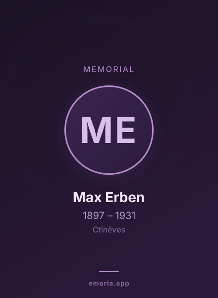 Memorial portrait of Max Erben