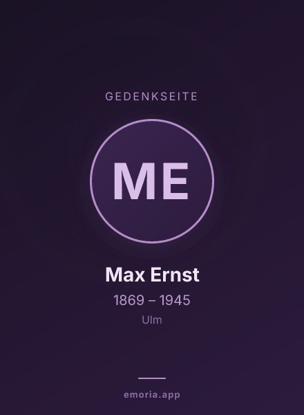 Gedenkportrait von Max Ernst