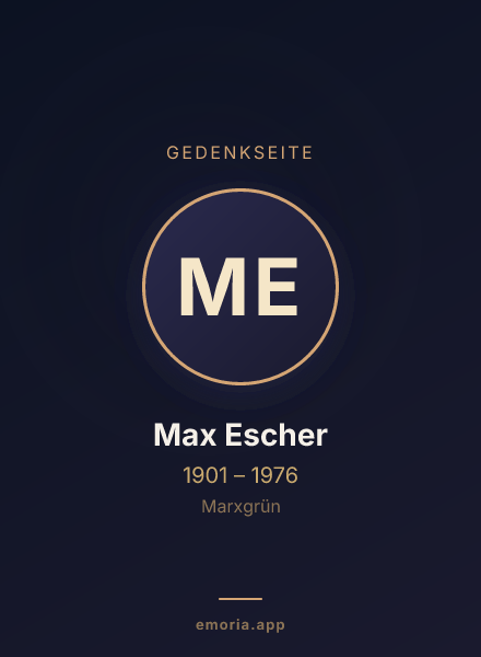 Gedenkportrait von Max Escher