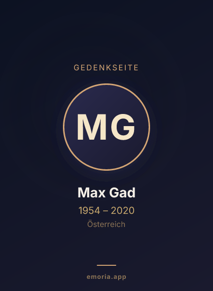Gedenkportrait von Max Gad