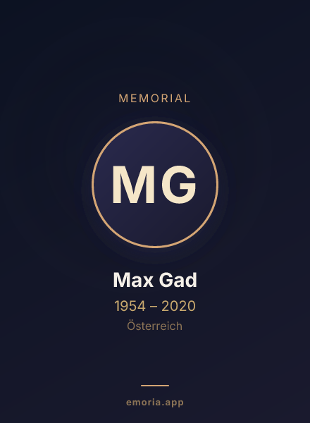 Memorial portrait of Max Gad