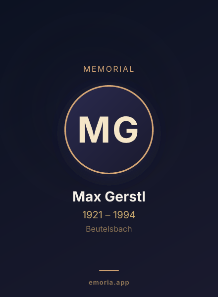 Memorial portrait of Max Gerstl
